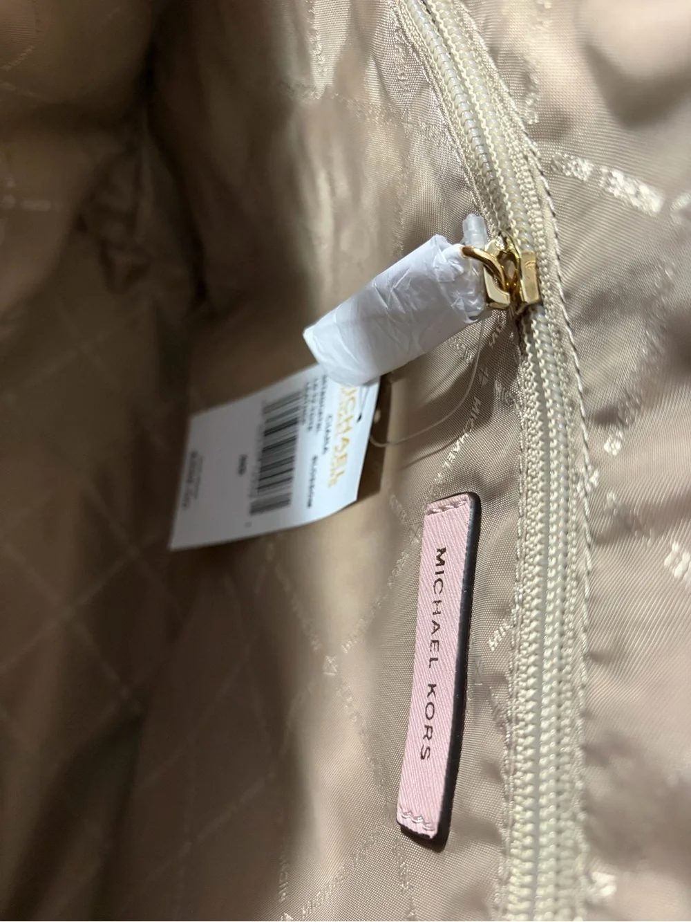 Michael Kors Blush Pink Leather Tote with Gold Hardware